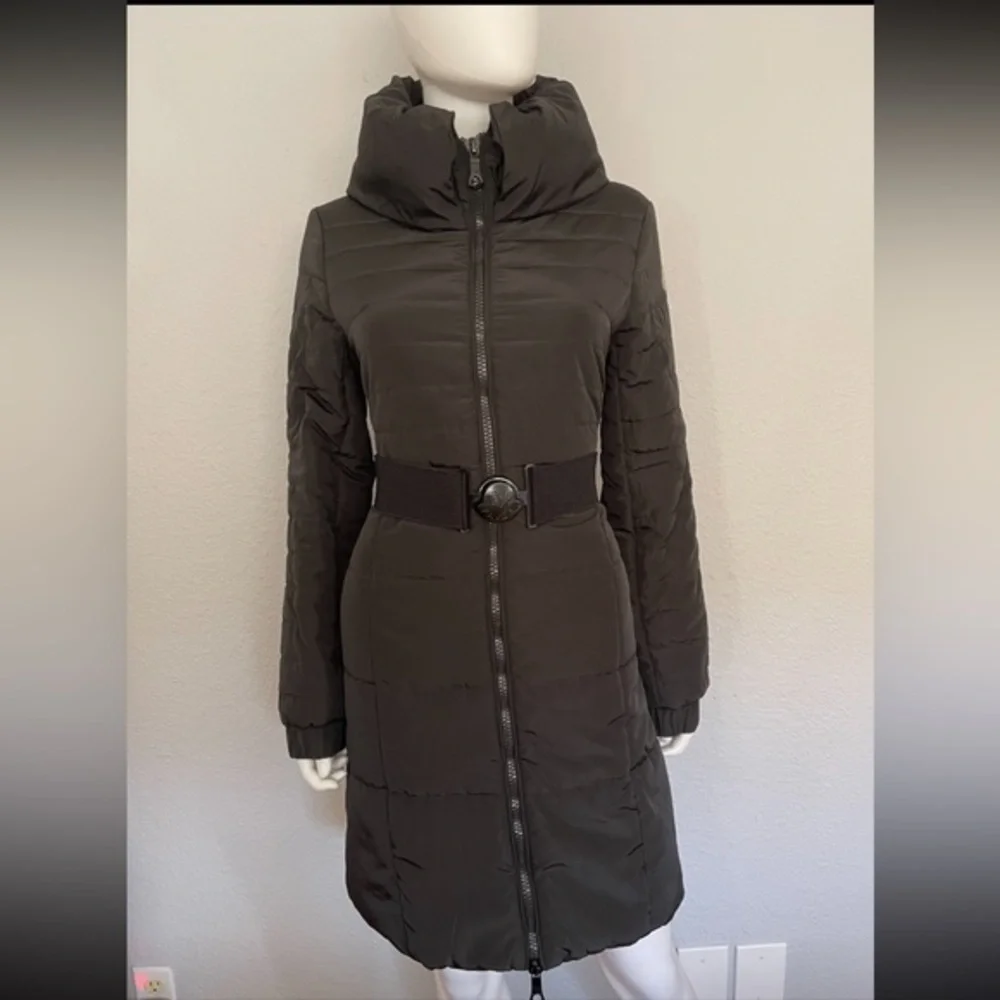 NEW WOMEN'S PUFFER‎ JACKET BELTED QUILTED COAT IN BLACK